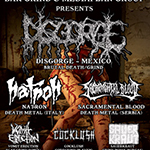 DISGORGE (Mexico), NATRON (Italy) & SACRAMENTAL BLOOD (Serbia) + support