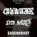 ONANIZER (Cze) + INTO SICKNESS (Mex) + SAUERKRAUT Live @ Bar Grind